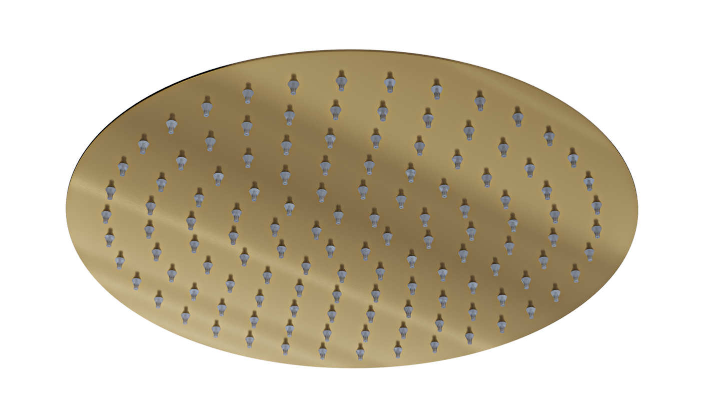 Soul 300mm Round Shower Head - Brushed Brass