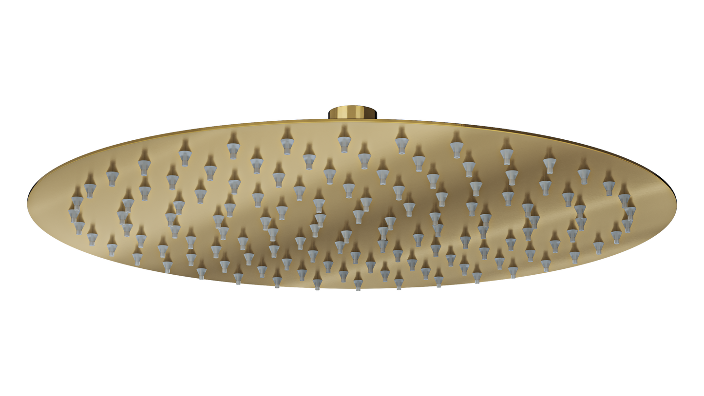 Soul 300mm Round Shower Head - Brushed Brass