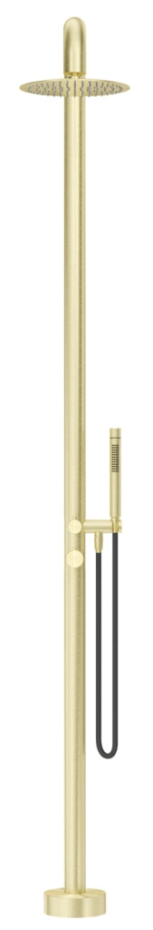 Mica Soft Square Freestanding Outdoor Shower - French Gold