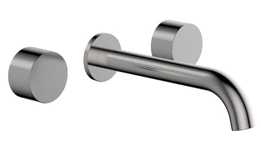 'Capri' Simply Round Spindles and Spout - Wall-Brushed Nickl