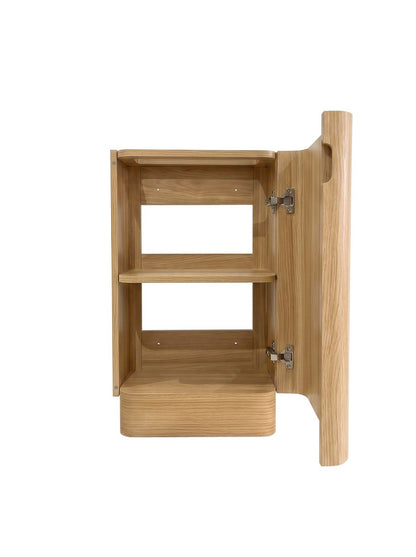 Maxi Space Saver Woodland Oak Curved Floor Standing Vanity