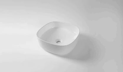 370*370*135mm Gloss White Above Counter Basin