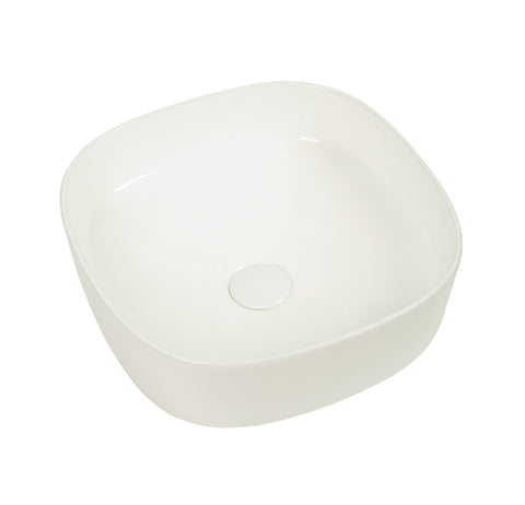 370*370*135mm Gloss White Above Counter Basin