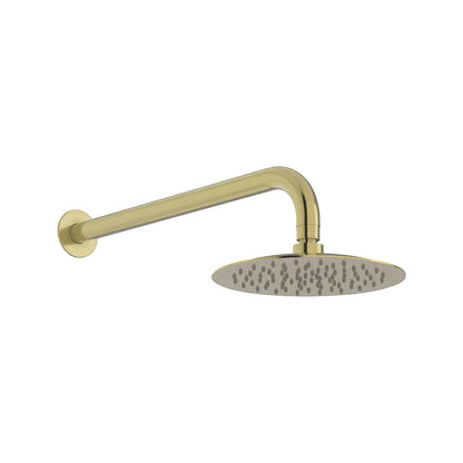 Elle 316 250mm Overhead Shower with 400mm Arm - Brushed Gold