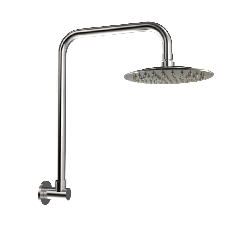 Elle Stainless Steel Gooseneck Shower - Brushed Stainless