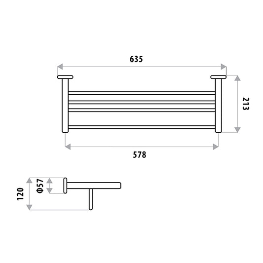 Sabine Towel RACK  - Chrome