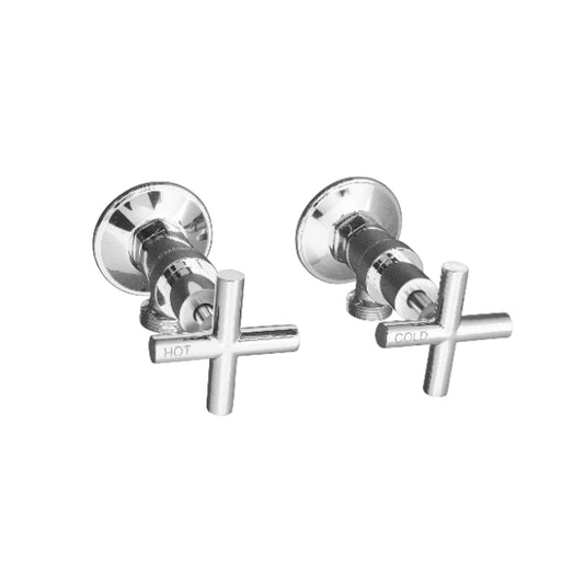 SABINE Washing Machine Cocks pair - Chrome