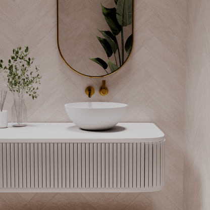 380mm Pietra Bianca - Sarah Above Counter Basins