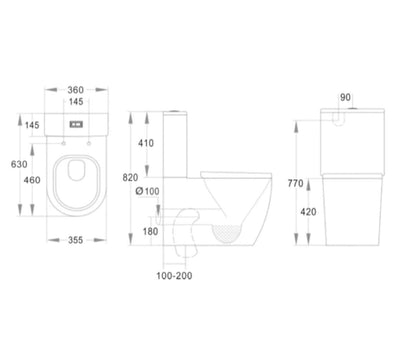 Senza Easy Access Rimless Toilet Suite