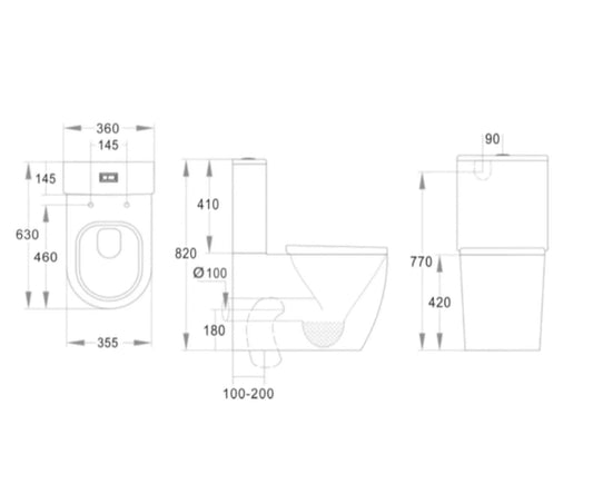 Senza Easy Access Rimless Toilet Suite