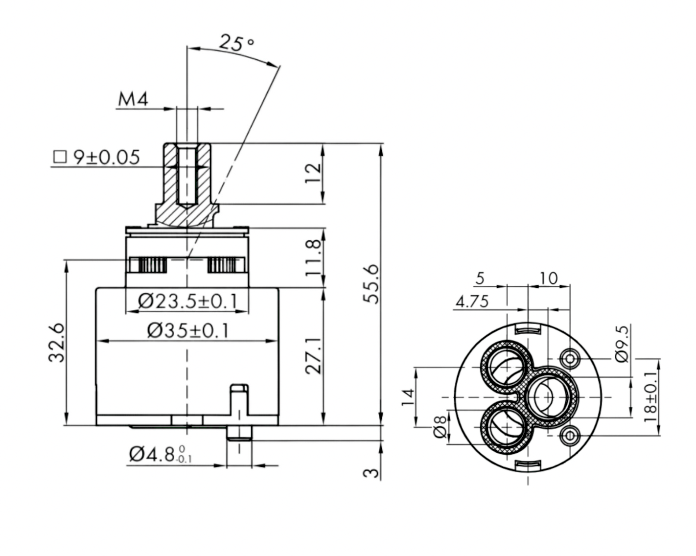 Kerox K-35A Cartridge with Anti Scald