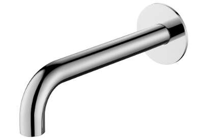 Mica Bath Spout - Curved - 160mm - CHROME