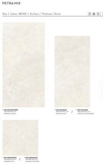 PETRA MIX SERIES - BEIGE HONED Finish - 750X1500 | 2.25 SQM / 2 PCS PER BOX
