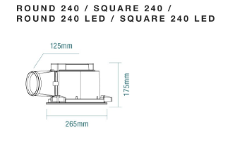 Flow 240mm Round Exhaust Fan