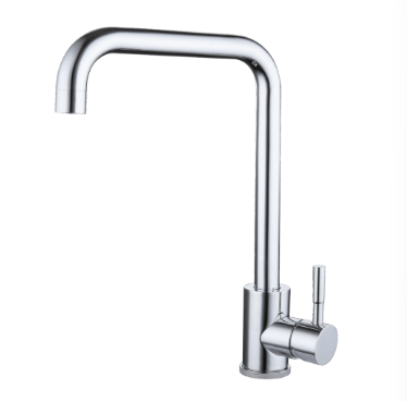 XON  Stainless Steel Square Gooseneck  XPRESSFIT mixer Chrome