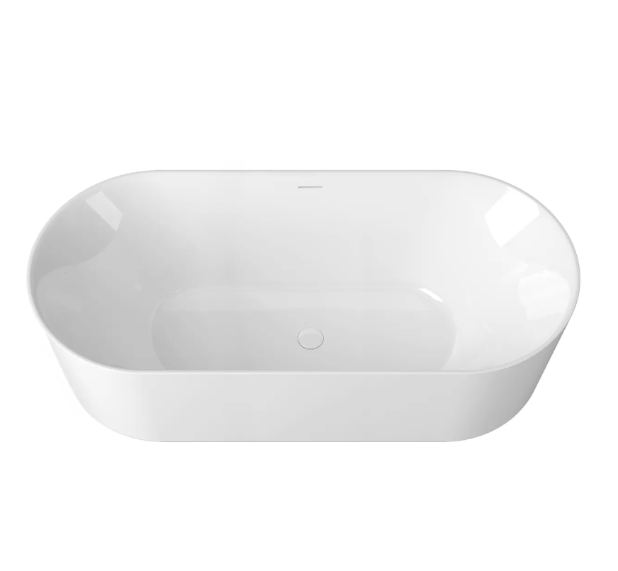 Attica Celine 1700 Gloss White Freestanding Bath with Overflow