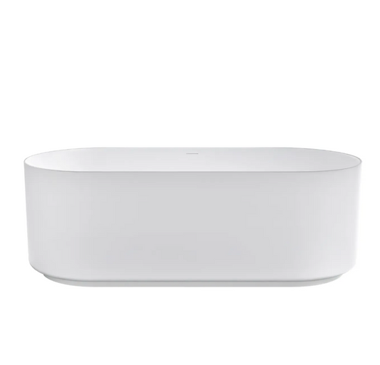 Attica Celine 1700 Matte White Freestanding Bath with Overflow