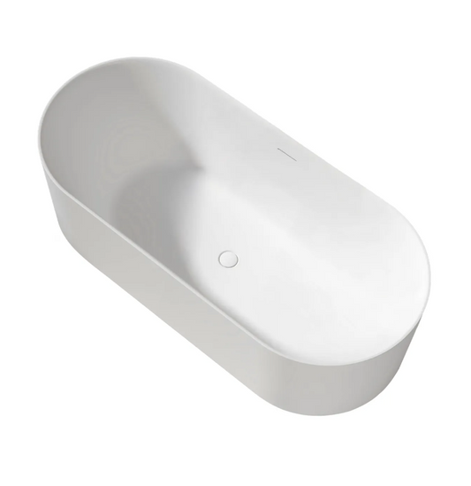 Attica Celine 1700 Matte White Freestanding Bath with Overflow