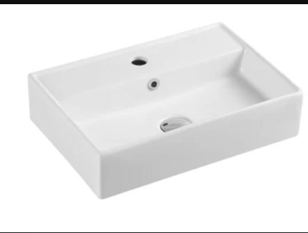 Wall Hung Basin with Tap Hole and Overflow 500mm x 450mm