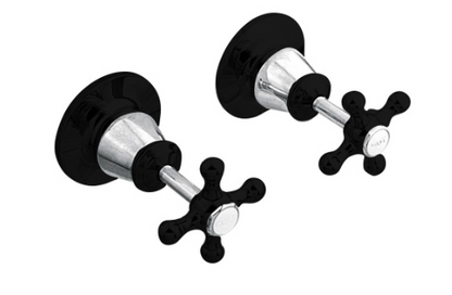NOOSA Wall Top Assembly pair  - Matte Black and Chrome