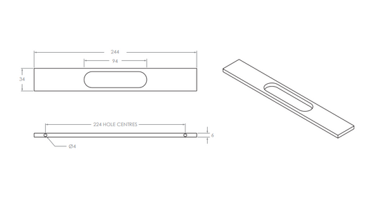 Orbit Handle 224 cc Black