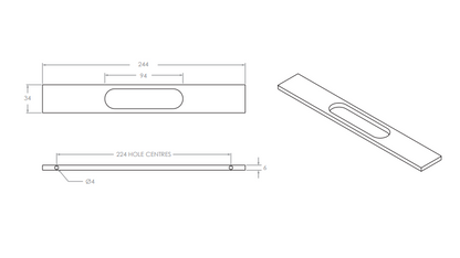 Orbit Handle 224 cc White