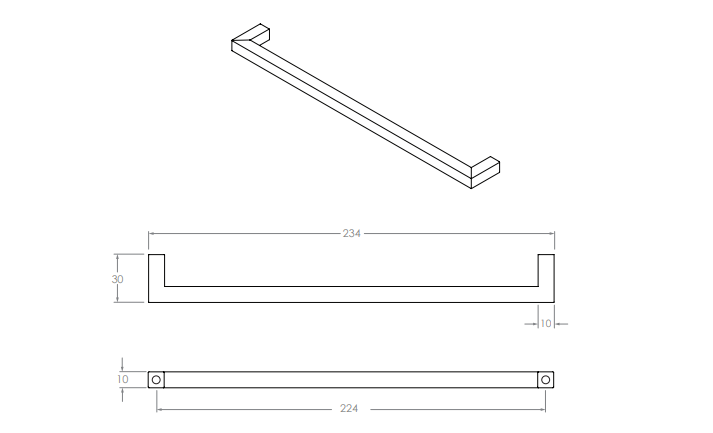 Link Handle 224 cc Chrome