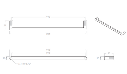 Aura Handle 224 cc Chrome