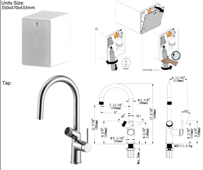 Springwhat 6 In 1 Tap with Base Unit - Chrome