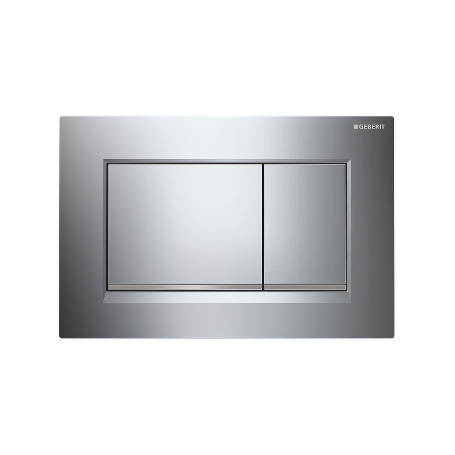 Geberit Fingerprint-resistant matt white plate & buttons with chrome trim 115.883.JT.1 Push Button