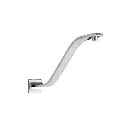 450mm Square Upswept Shower Arm with flange - Chrome