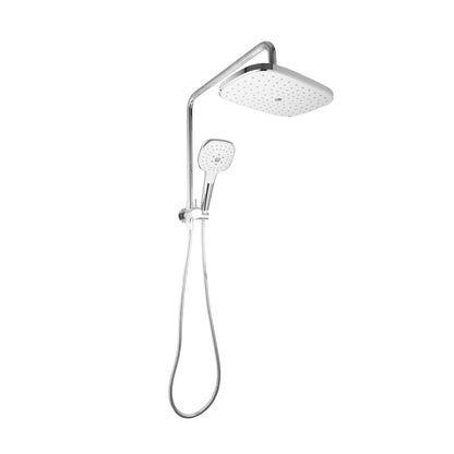 Square Twin Shower Self Cleaning Head BOXED - Chrome
