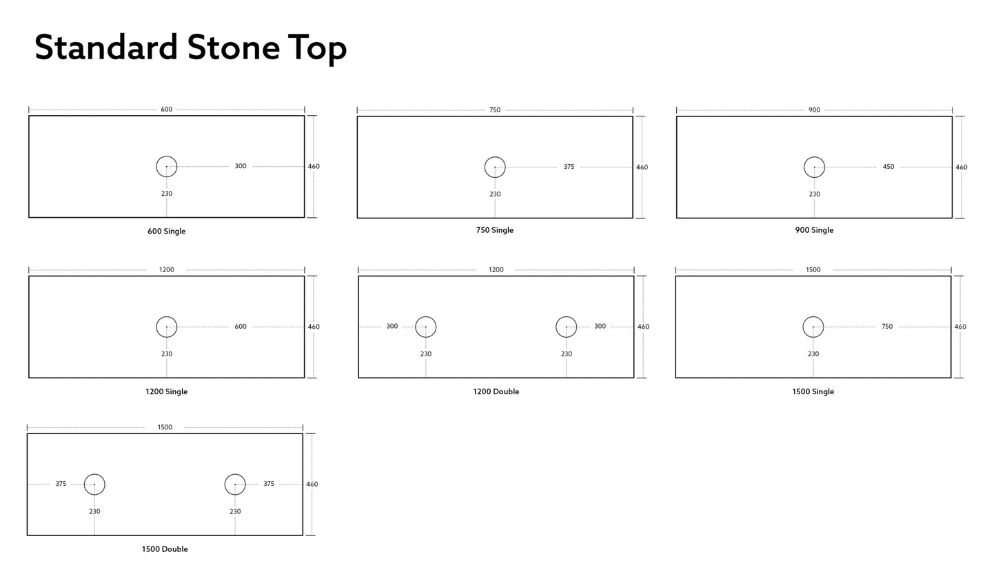 600mmx460mm  Stone Top - Bianco Twirl Quartz