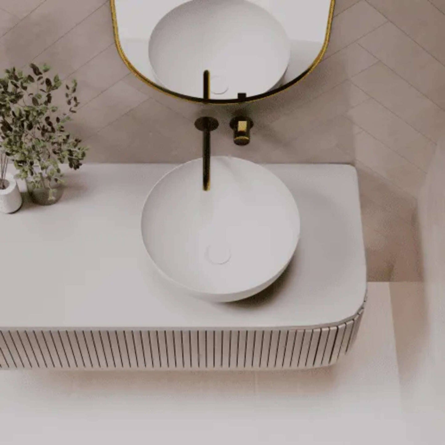 400mm Pietra Bianca - Summer Above Counter Basins