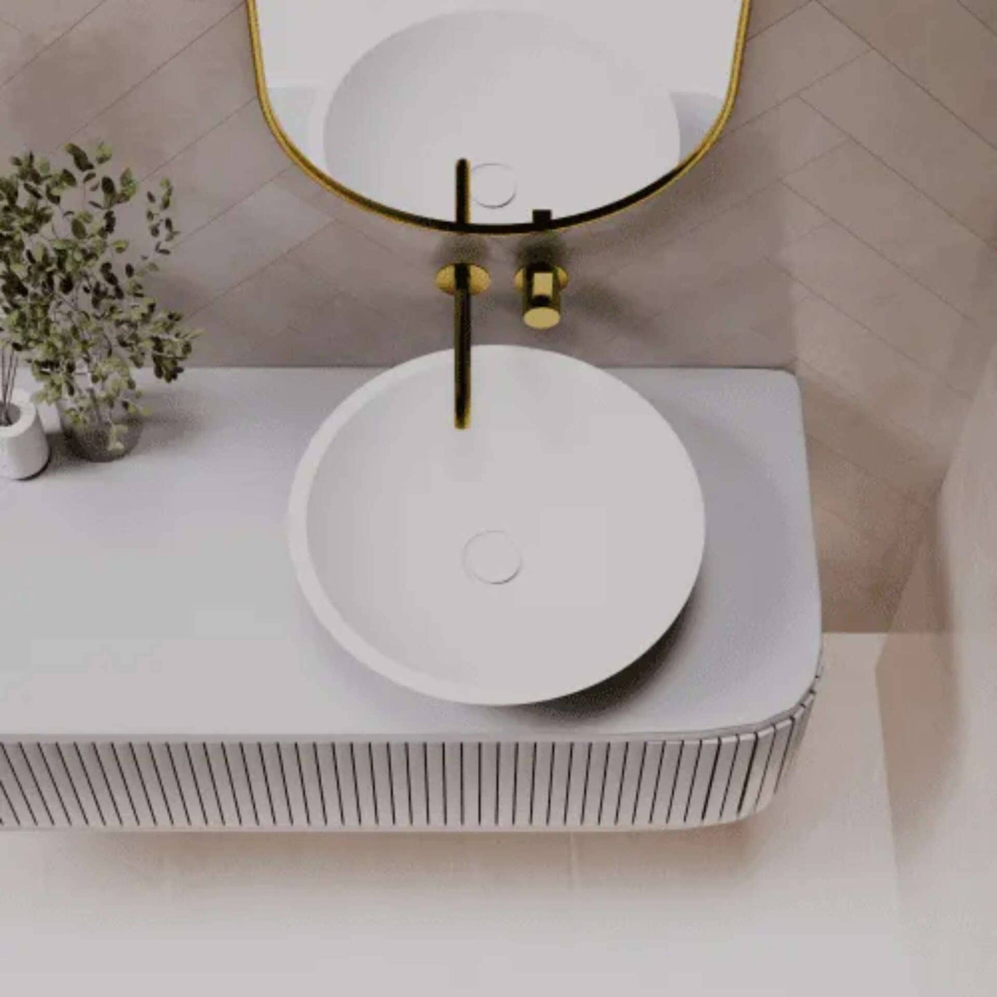 440mm Pietra Bianca - Surena Above Counter Basins