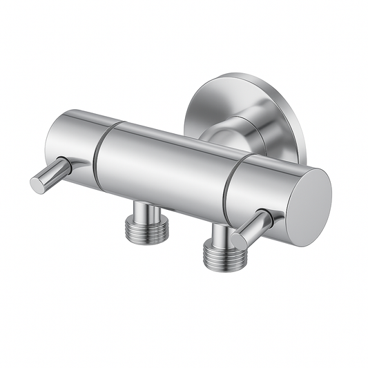 Dual Control Mini Cistern Cock - Chrome