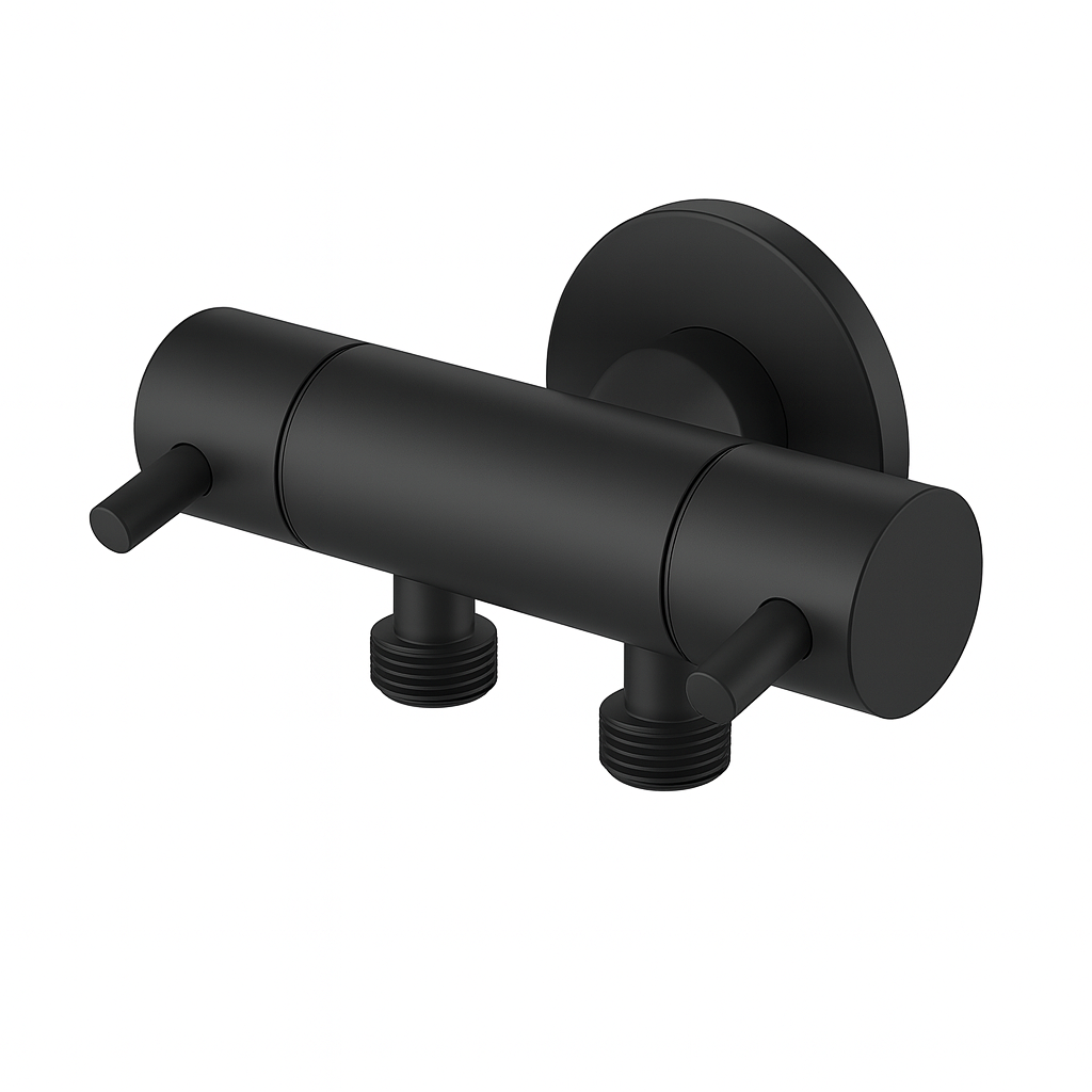 Dual Control Mini Cistern Cock - Matte Black