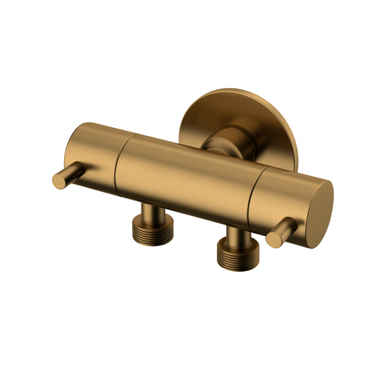 Dual Control Mini Cistern Cock - PVD Copper