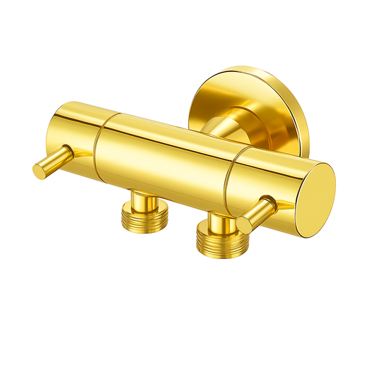 Dual Control Mini Cistern Cock - PVD Gold