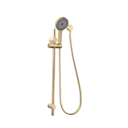 The Gabe Hand Shower On Rail  - Brushed Gold