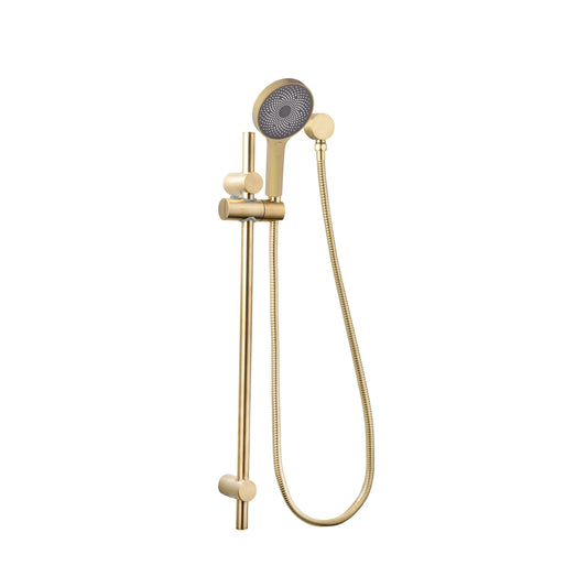 The Gabe Hand Shower On Rail  - Brushed Gold