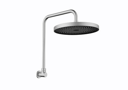 The Gabe Gooseneck Wall Shower Arm & 260mm Head  - Brushed Nickel