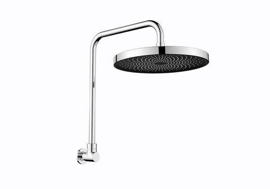 The Gabe Gooseneck Wall Shower Arm & 260mm Head  - Chrome