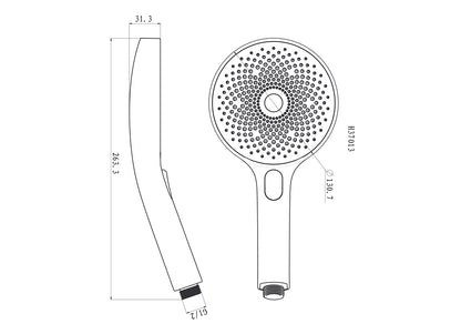 The Gabe Hand Shower  - Matte Black
