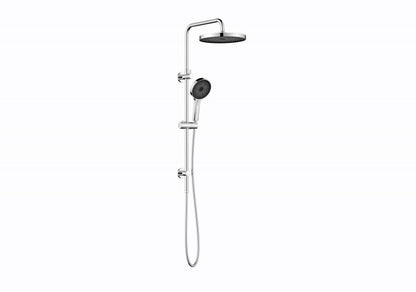 The Gabe Twin Shower With Rail   - Chrome