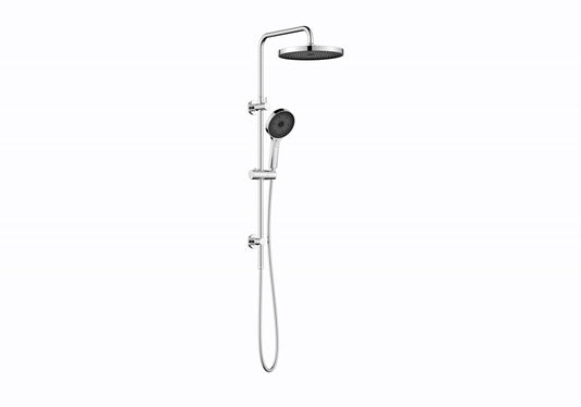 The Gabe Twin Shower With Rail   - Chrome
