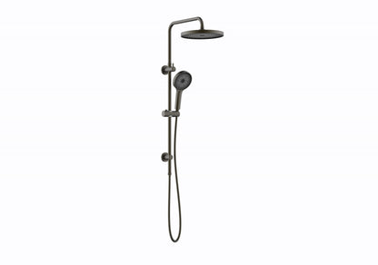 The Gabe Twin Shower With Rail   - Gun Metal