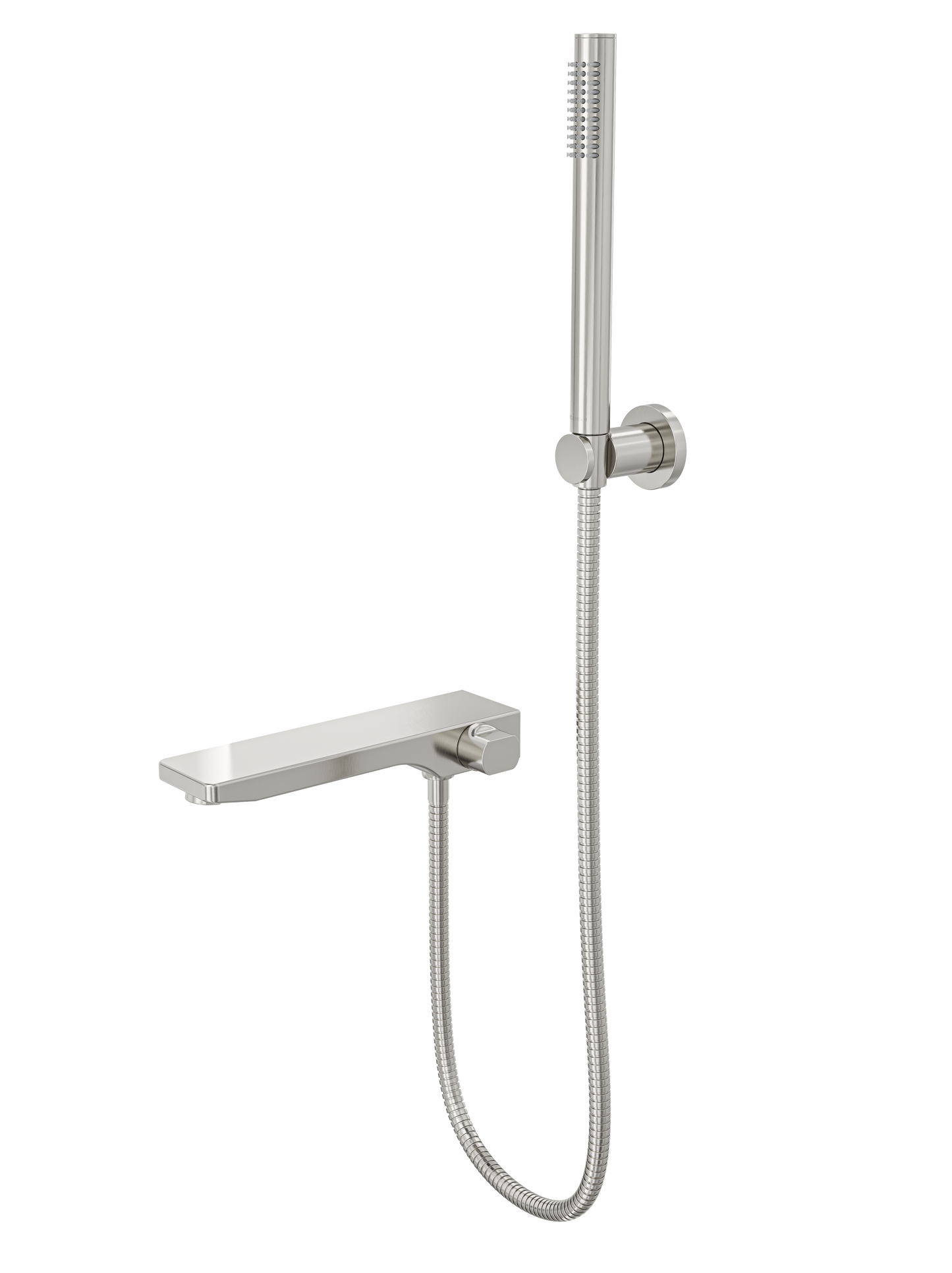 Tara Bath Spout with Divertor and Hand Shower - Brushed Nickel