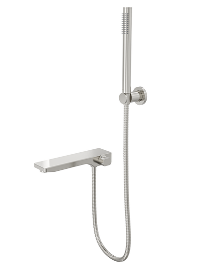 Tara Bath Spout with Divertor and Hand Shower - Brushed Nickel