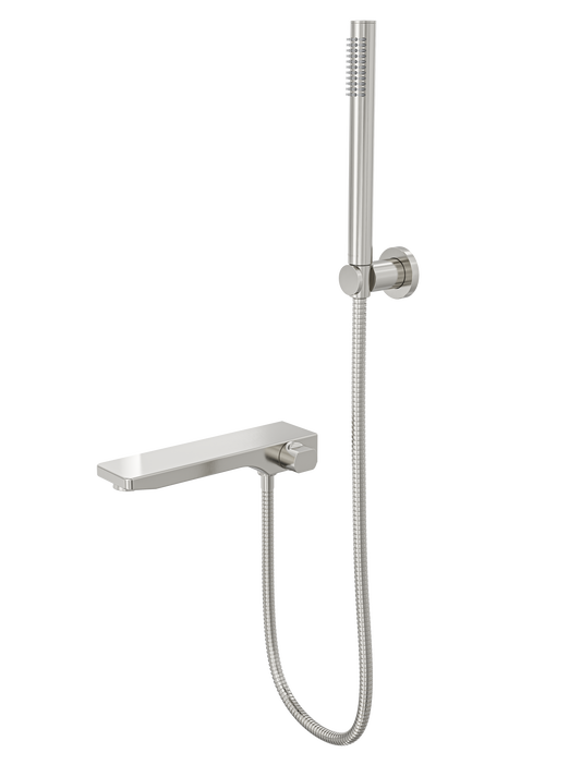 Tara Bath Spout with Divertor and Hand Shower - Brushed Nickel